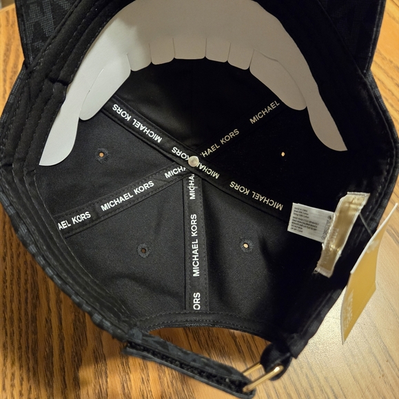 Brand new!! NWT Authentic Michael Kors black & grey adjustable signature MK hat - Picture 9 of 11